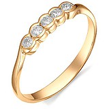 Золотое обручальное кольцо с бриллиантами, 1612346