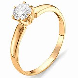 Золотое кольцо с бриллиантом, 1616698