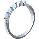 Женское серебряное кольцо с синт. опалами, 1625402