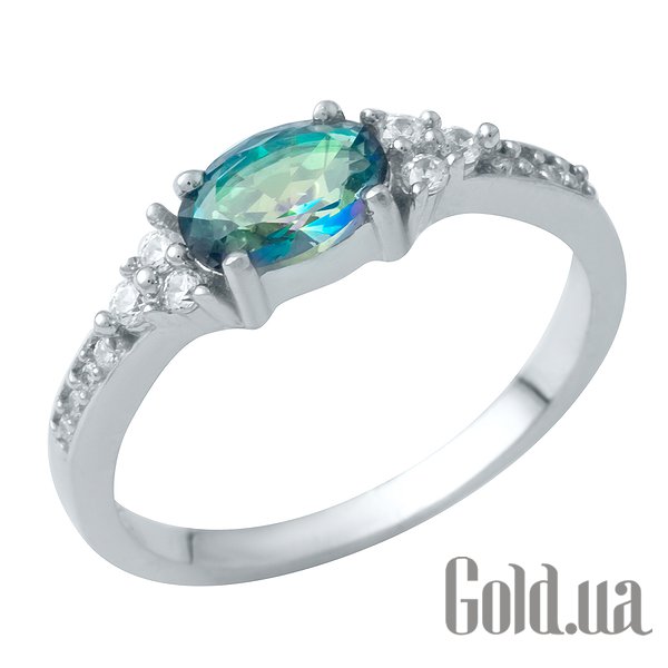 

Женские кольца Fresh Jewelry, Женское серебряное кольцо с топазом и куб. циркониями, 17.5