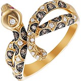 Женское золотое кольцо с бриллиантами и сапфирами, 1654842
