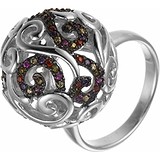 Женское серебряное кольцо с куб. циркониями, 1670202