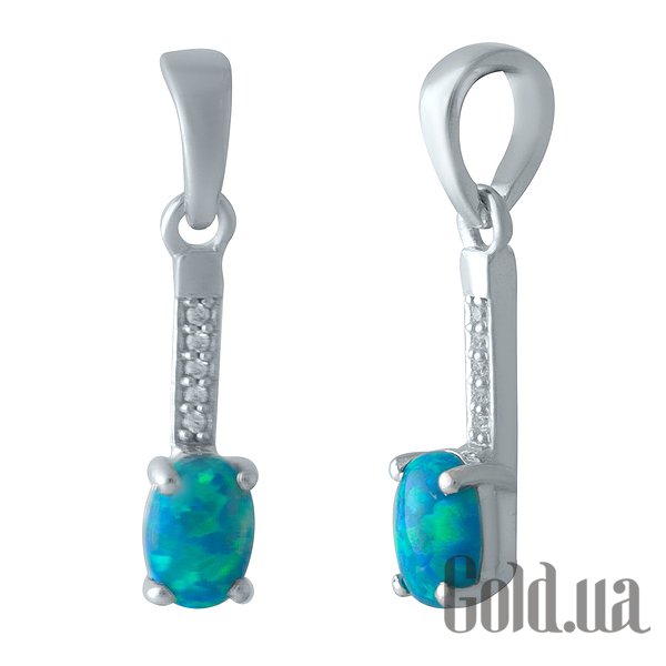 

Женские кулоны Fresh Jewelry, Серебряный кулон с опалом и куб. циркониями