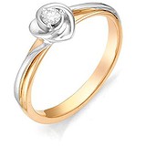 Золотое кольцо с бриллиантом, 1711418