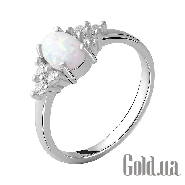 

Женские кольца Fresh Jewelry, Женское серебряное кольцо с куб. циркониями и опалом, 18