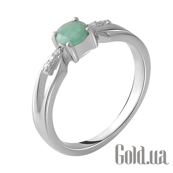 

Женские кольца Fresh Jewelry, Женское серебряное кольцо с куб. циркониями и изумрудом, 17