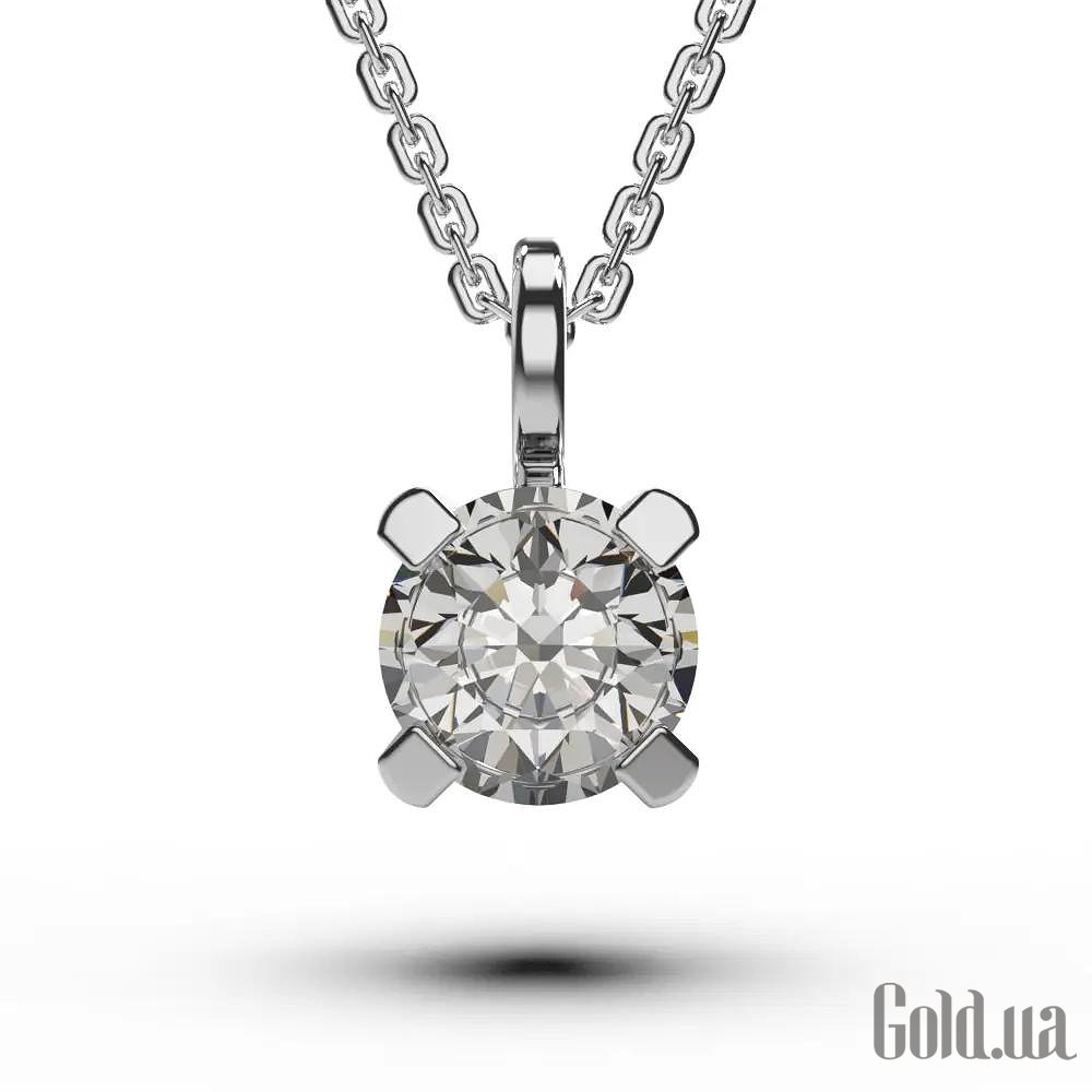 Золотой кулон с цепочкой с бриллиантом lun719261121b – изображение 2