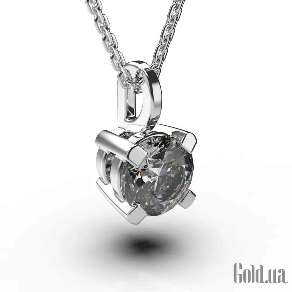 Золотой кулон с цепочкой с бриллиантом lun719261121b – изображение 3