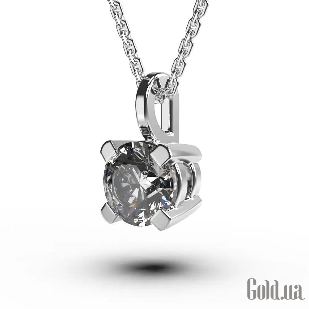 Золотой кулон с цепочкой с бриллиантом lun719261121b – изображение 4