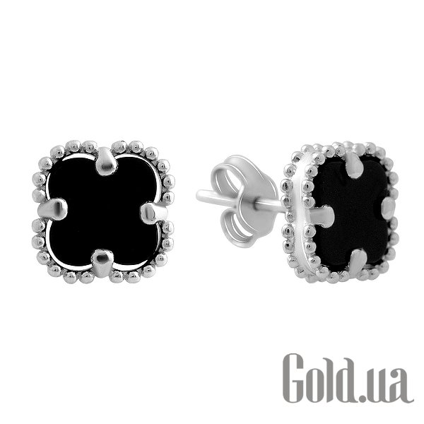 

Серьги-гвоздики Fresh Jewelry, Золотые серьги с ониксами