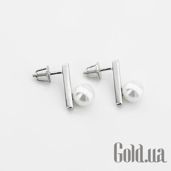 Серебряные серьги с культив. жемчугом DIA121274-4 – изображение 2
