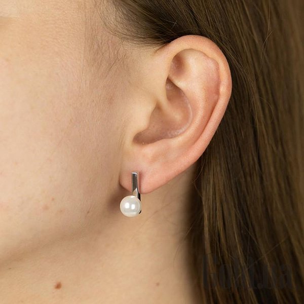 Серебряные серьги с культив. жемчугом DIA121274-4 – изображение 3