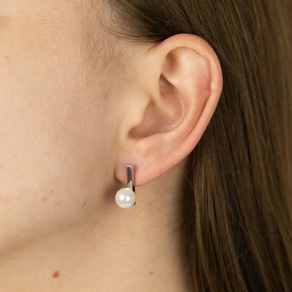 Серебряные серьги с культив. жемчугом DIA121274-4 – изображение 3