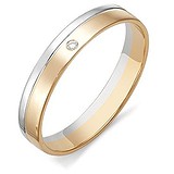 Золотое обручальное кольцо с бриллиантом, 1603131