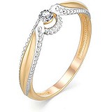 Золотое кольцо с бриллиантом, 1622331