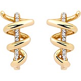 Золоті сережки з кристалами Swarovski, 1640763