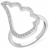 Женское серебряное кольцо с куб. циркониями, 1664571