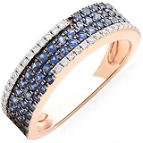 Женское золотое кольцо с бриллиантами и сапфирами, 1667899