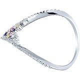 Женское серебряное кольцо с куб. циркониями, 1668923
