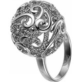 Женское серебряное кольцо с куб. циркониями, 1670203