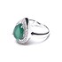 Женское серебряное кольцо с агатом и куб. циркониями - фото 2