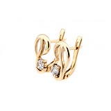 Золоті сережки з куб. цирконіями, 1698363