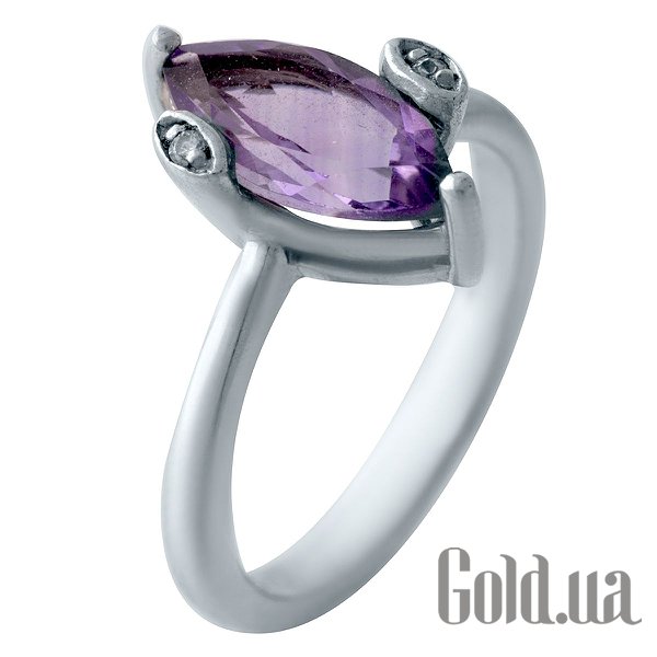 

Женские кольца Fresh Jewelry, Женское серебряное кольцо с куб. циркониями и аметистом, 17