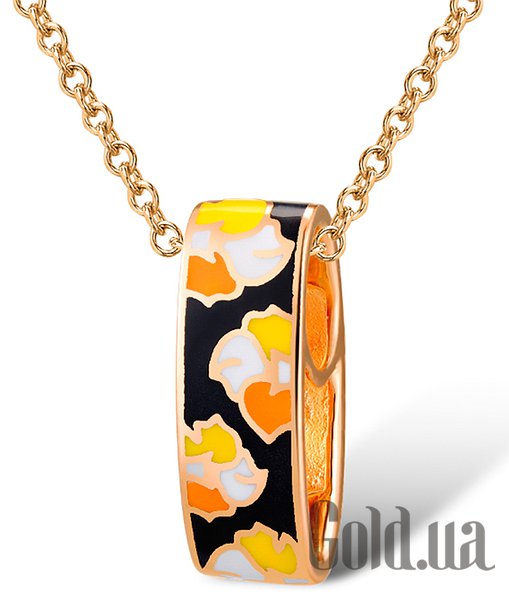 

Женские кулоны Lurie Jewelry, Серебряный кулон с эмалью в позолоте