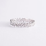 Женское серебряное кольцо с куб. циркониями