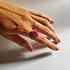 Женское серебряное кольцо с куб. циркониями и рубинами - фото 2