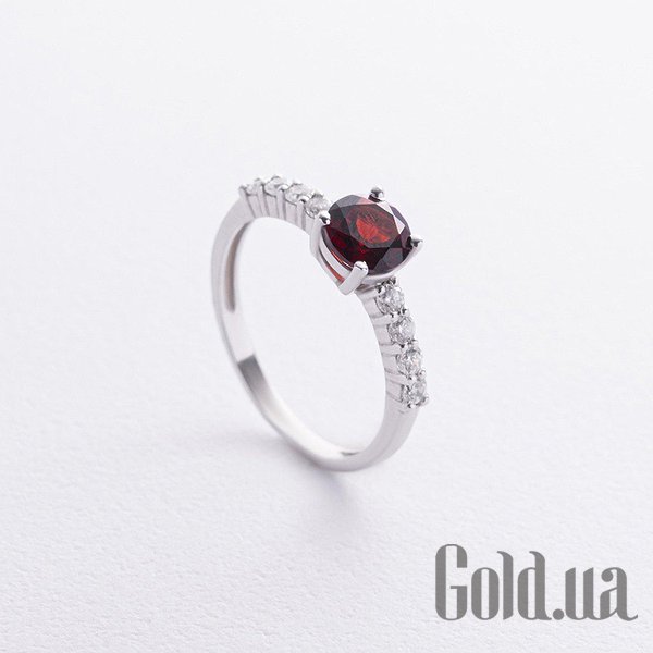 

Женские кольца Украина, Женское серебряное кольцо с куб. циркониями и пиропом, 16
