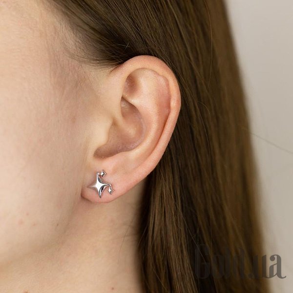 Серебряные серьги DIA121275-4 – изображение 3