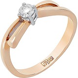 Золотое кольцо с бриллиантом, 1650492