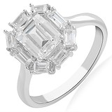 Женское серебряное кольцо с куб. циркониями, 1665084