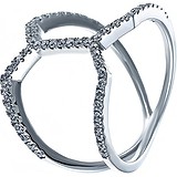 Женское серебряное кольцо с куб. циркониями, 1668924