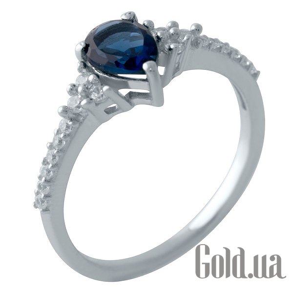 

Женские кольца Fresh Jewelry, Женское серебряное кольцо с синт. сапфиром и куб. циркониями, 17