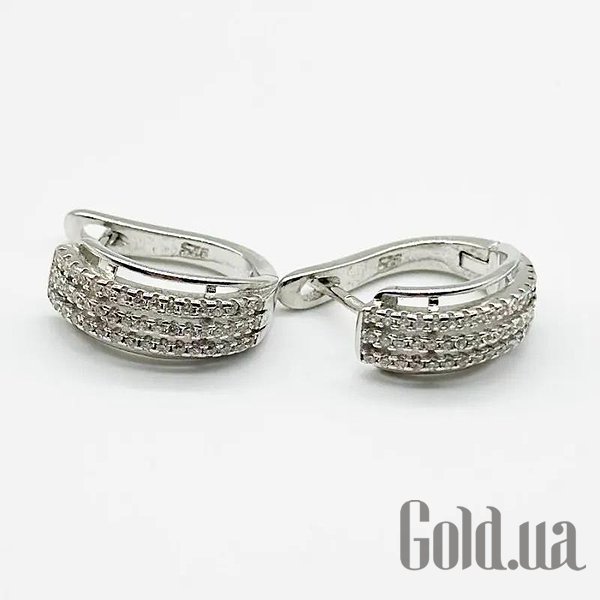 

Серьги Silvex925, Серебряные серьги с куб. циркониями