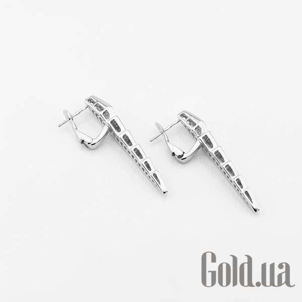Серебряные серьги с куб. циркониями DIA3203232 – изображение 2