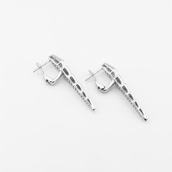 Серебряные серьги с куб. циркониями DIA3203232 – изображение 2
