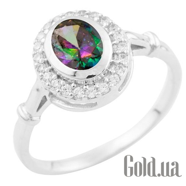 

Женские кольца Fresh Jewelry, Женское серебряное кольцо с топазом и куб. циркониями, 17.5