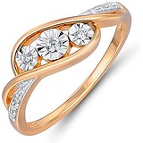 Женское золотое кольцо с бриллиантами, 1555261