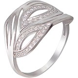 Женское серебряное кольцо с куб. циркониями, 1614397