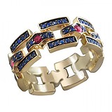 Женское золотое кольцо с шпинелями и рубинами, 1625149