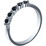 Серебряное обручальное кольцо с куб. циркониями, 1625405