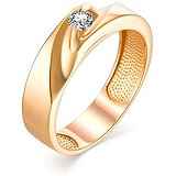 Золотое обручальное кольцо с бриллиантом, 1636669