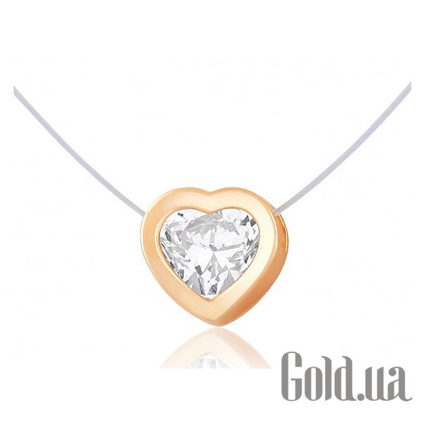 

Колье с сердечком Украина, Золотое колье с Swarovski Zirconia, 40