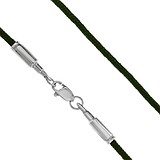 Тканевый шнурок с серебряным замком, 1675837