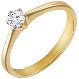 Золотое кольцо с бриллиантом, 1685309