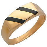 Мужское золотое кольцо с ониксами, 1691709