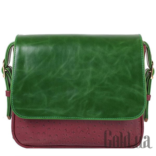 

Сумки женские Laskara, Зеленый;бордовый, Женская сумка LK-10245-green-plum